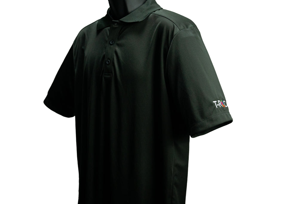 Men's T-ROC Black Polo. Logo on sleeve - T-ROC Store
