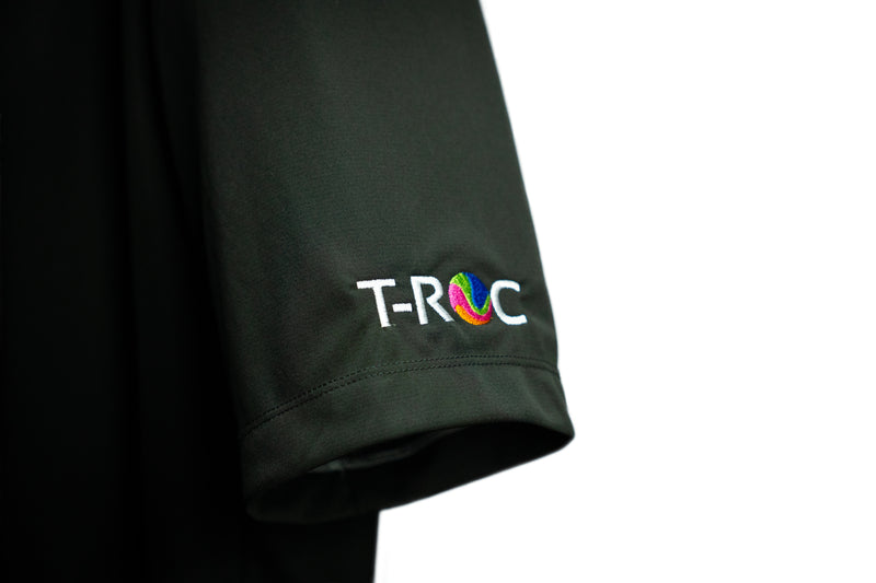 Men's T-ROC Black Polo. Logo on sleeve - T-ROC Store