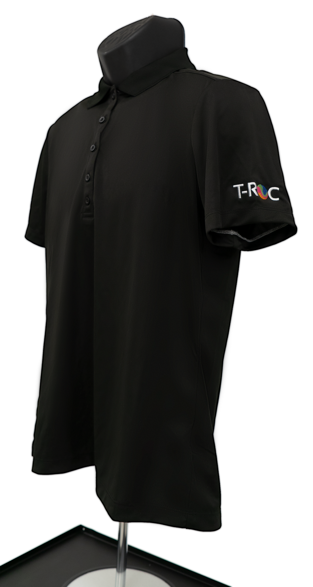 Women's Black T-ROC Polo. Logo on sleeve - T-ROC Store